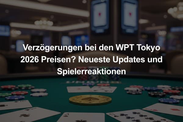 Verzögerungen bei den WPT Tokyo 2026 Preisen? Neueste Updates und Spielerreaktionen