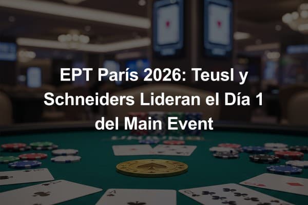EPT París 2026: Teusl y Schneiders Lideran el Día 1 del Main Event