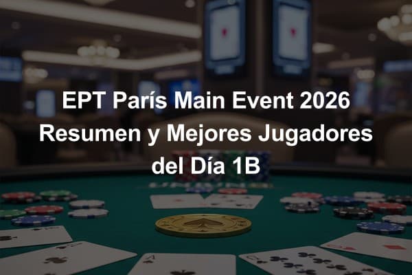 EPT París Main Event 2026 Resumen y Mejores Jugadores del Día 1B