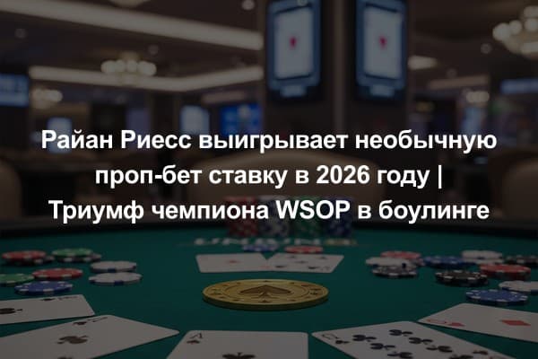 Райан Риесс выигрывает необычную проп-бет ставку в 2026 году | Триумф чемпиона WSOP в боулинге