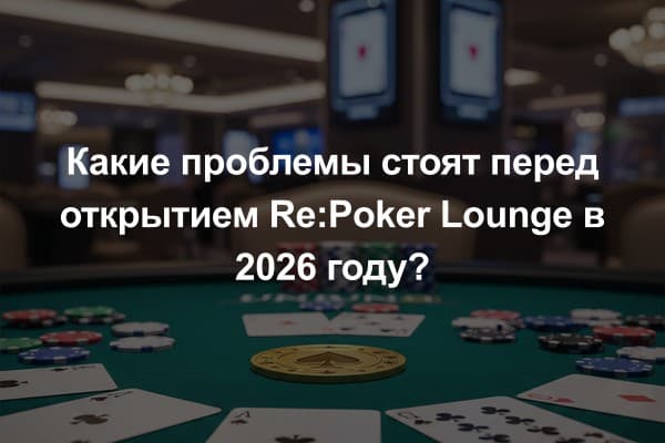 Какие проблемы стоят перед открытием Re:Poker Lounge в 2026 году?