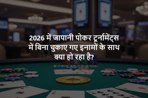 2026 में जापानी पोकर टूर्नामेंट्स में बिना चुकाए गए इनामों के साथ क्या हो रहा है?