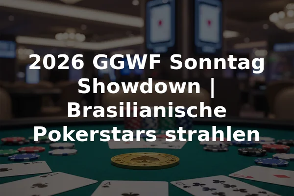 2026 GGWF Sonntag Showdown | Brasilianische Pokerstars strahlen
