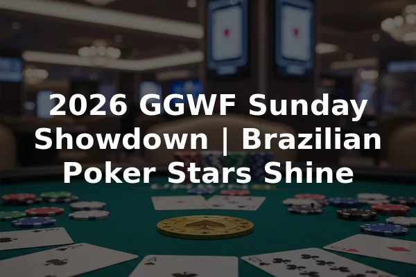 2026 GGWF Sunday Showdown | Brazilian Poker Stars Shine