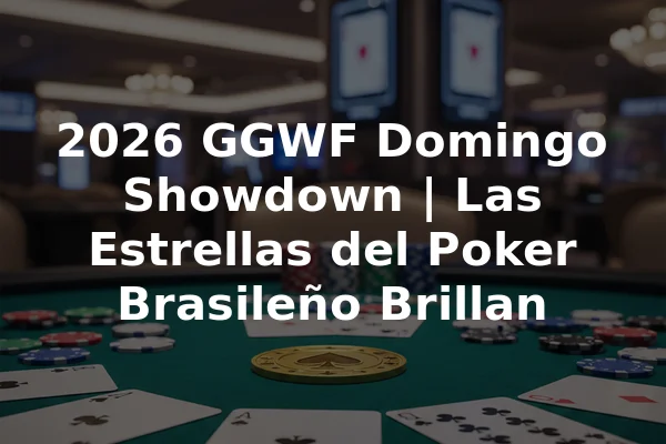2026 GGWF Domingo Showdown | Las Estrellas del Poker Brasileño Brillan