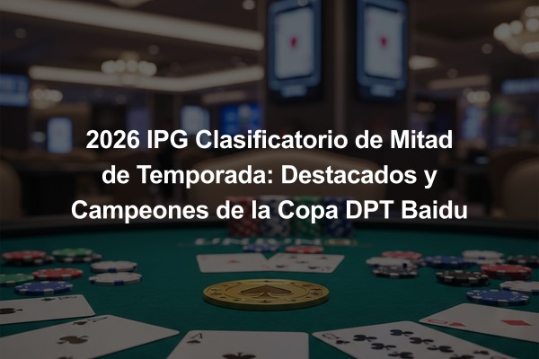 2026 IPG Clasificatorio de Mitad de Temporada: Destacados y Campeones de la Copa DPT Baidu