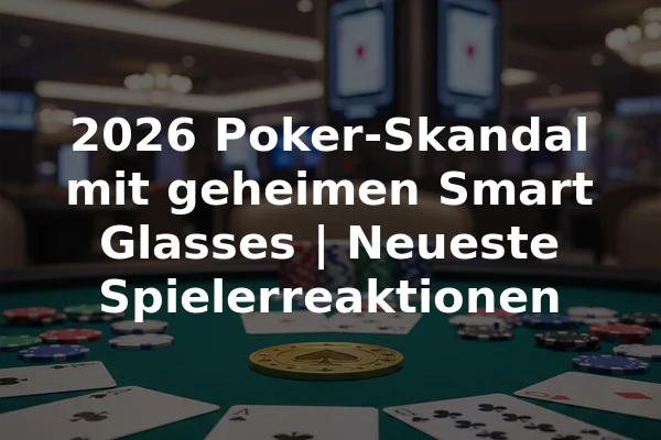 2026 Poker-Skandal mit geheimen Smart Glasses | Neueste Spielerreaktionen
