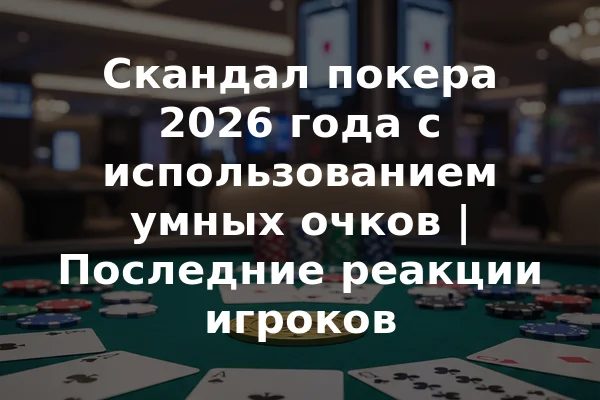 Скандал покера 2026 года с использованием умных очков | Последние реакции игроков