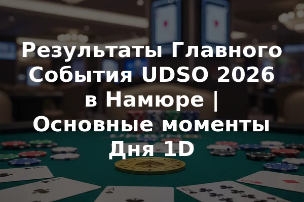 Результаты Главного События UDSO 2026 в Намюре | Основные моменты Дня 1D