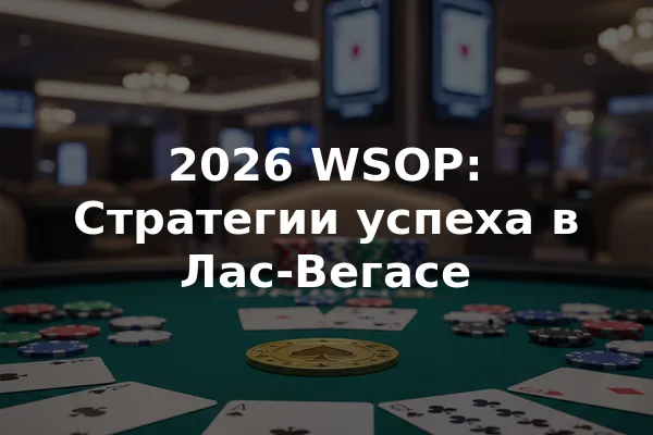 2026 WSOP: Стратегии успеха в Лас-Вегасе