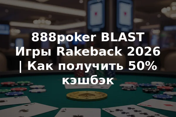 888poker BLAST Игры Rakeback 2026 | Как получить 50% кэшбэк