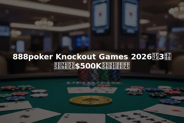 888poker Knockout Games 2026年3月赛程及$500K奖金详情