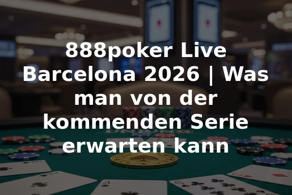 888poker Live Barcelona 2026 | Was man von der kommenden Serie erwarten kann