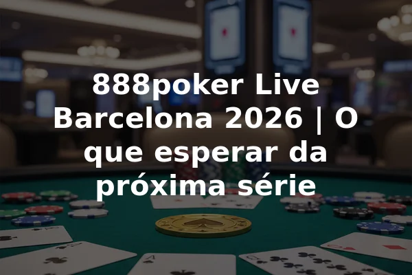 888poker Live Barcelona 2026 | O que esperar da próxima série