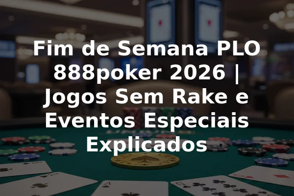 Fim de Semana PLO 888poker 2026 | Jogos Sem Rake e Eventos Especiais Explicados