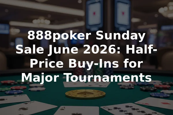 888poker Sunday Sale June 2026: Half-Price Buy-Ins for Major Tournaments