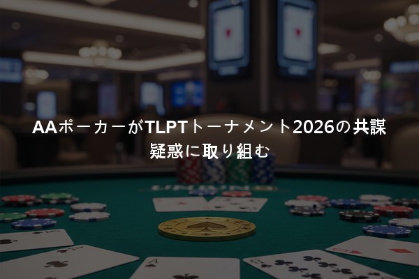 AAポーカーがTLPTトーナメント2026の共謀疑惑に取り組む