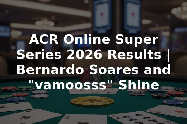 ACR Online Super Series 2026 Results | Bernardo Soares and "vamoosss" Shine