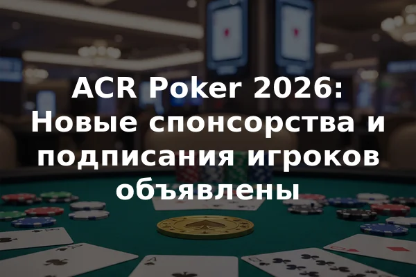 ACR Poker 2026: Новые спонсорства и подписания игроков объявлены