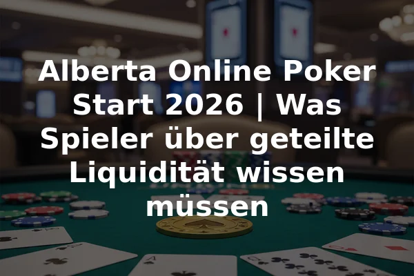 Alberta Online Poker Start 2026 | Was Spieler über geteilte Liquidität wissen müssen