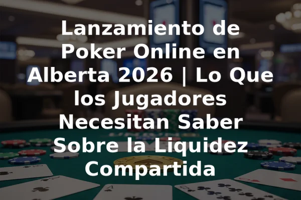 Lanzamiento de Poker Online en Alberta 2026 | Lo Que los Jugadores Necesitan Saber Sobre la Liquidez Compartida