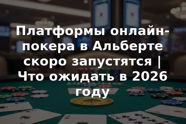 Платформы онлайн-покера в Альберте скоро запустятся | Что ожидать в 2026 году
