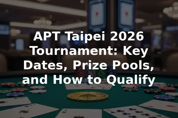 APT Taipei 2026 Tournament: Key Dates, Prize Pools, and How to Qualify