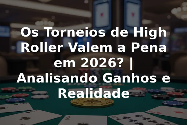 Os Torneios de High Roller Valem a Pena em 2026? | Analisando Ganhos e Realidade