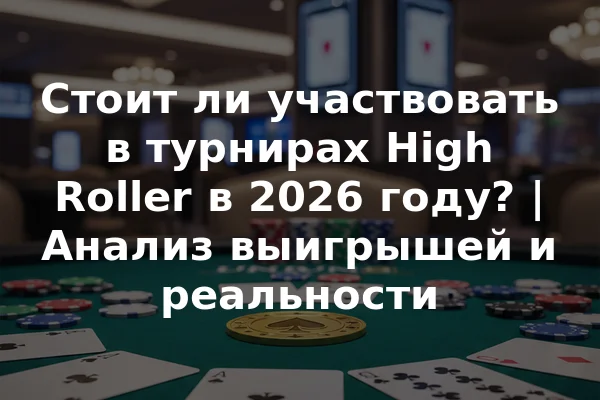 Стоит ли участвовать в турнирах High Roller в 2026 году? | Анализ выигрышей и реальности