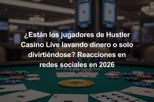 ¿Están los jugadores de Hustler Casino Live lavando dinero o solo divirtiéndose? Reacciones en redes sociales en 2026