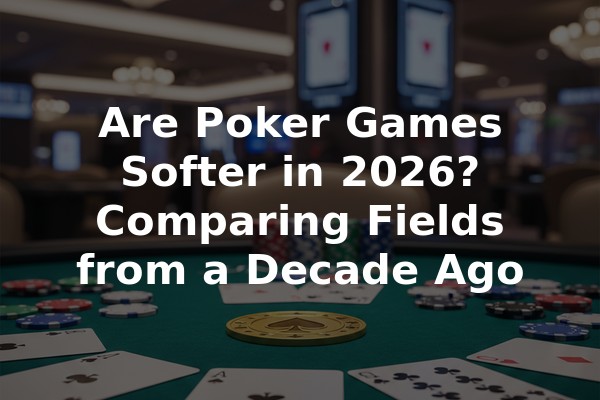 Are Poker Games Softer in 2026? Comparing Fields from a Decade Ago