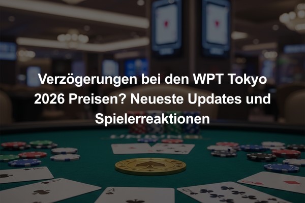 Verzögerungen bei den WPT Tokyo 2026 Preisen? Neueste Updates und Spielerreaktionen