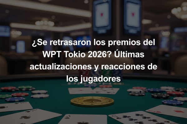 ¿Se retrasaron los premios del WPT Tokio 2026? Últimas actualizaciones y reacciones de los jugadores