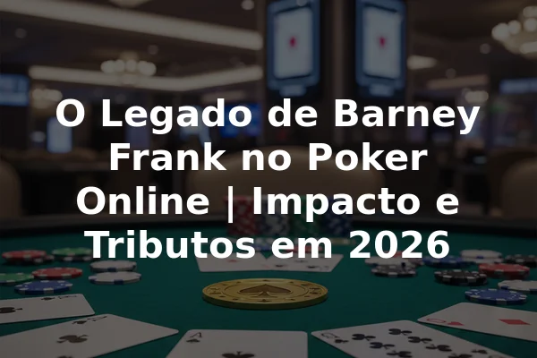 O Legado de Barney Frank no Poker Online | Impacto e Tributos em 2026