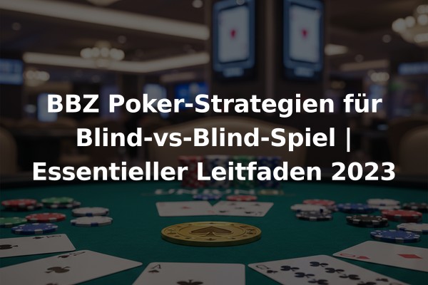 BBZ Poker-Strategien für Blind-vs-Blind-Spiel | Essentieller Leitfaden 2023