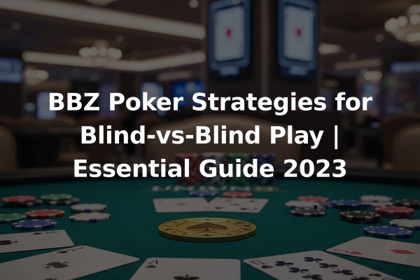 BBZ Poker Strategies for Blind-vs-Blind Play | Essential Guide 2023