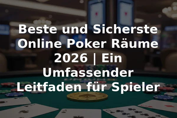 Beste und Sicherste Online Poker Räume 2026 | Ein Umfassender Leitfaden für Spieler