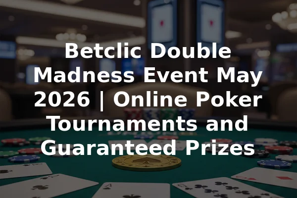 Betclic Double Madness Event May 2026 | Online Poker Tournaments and Guaranteed Prizes