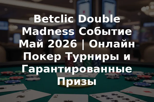 Betclic Double Madness Событие Май 2026 | Онлайн Покер Турниры и Гарантированные Призы