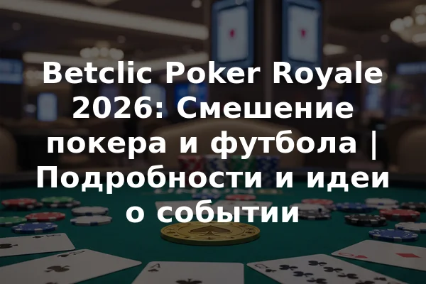 Betclic Poker Royale 2026: Смешение покера и футбола | Подробности и идеи о событии