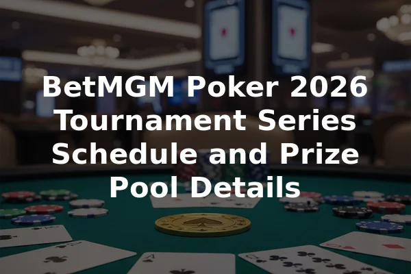 BetMGM Poker 2026 Tournament Series Schedule and Prize Pool Details
