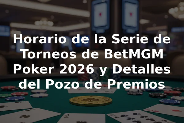 Horario de la Serie de Torneos de BetMGM Poker 2026 y Detalles del Pozo de Premios