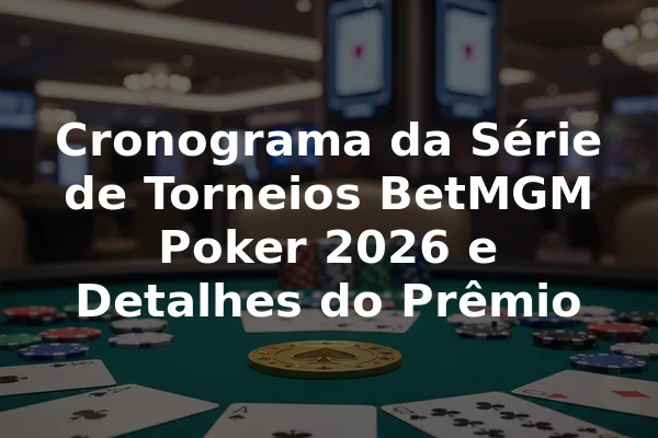 Cronograma da Série de Torneios BetMGM Poker 2026 e Detalhes do Prêmio