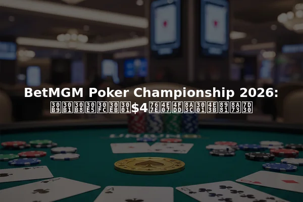 BetMGM Poker Championship 2026: スケジュール、$4百万保証、主要詳細