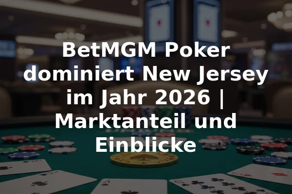 BetMGM Poker dominiert New Jersey im Jahr 2026 | Marktanteil und Einblicke