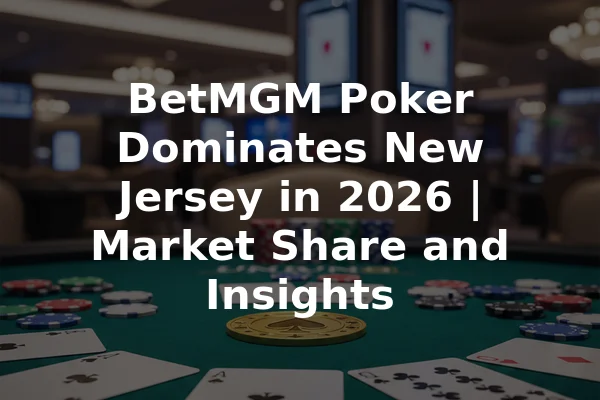 BetMGM Poker Dominates New Jersey in 2026 | Market Share and Insights