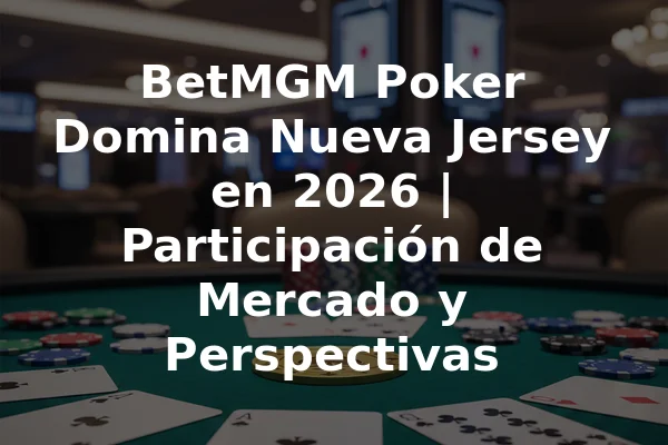 BetMGM Poker Domina Nueva Jersey en 2026 | Participación de Mercado y Perspectivas