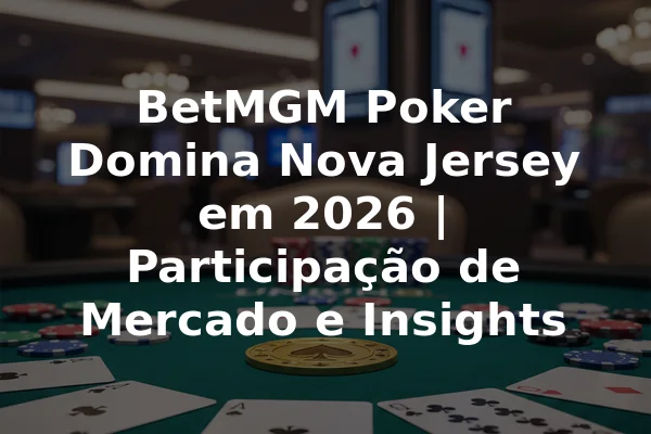 BetMGM Poker Domina Nova Jersey em 2026 | Participação de Mercado e Insights
