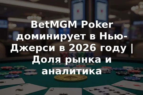 BetMGM Poker доминирует в Нью-Джерси в 2026 году | Доля рынка и аналитика