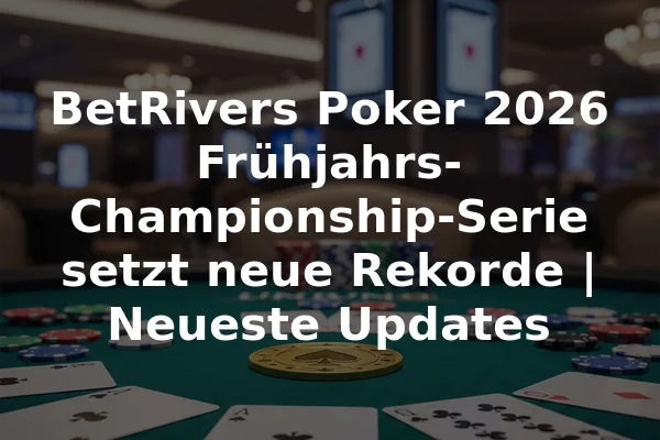 BetRivers Poker 2026 Frühjahrs-Championship-Serie setzt neue Rekorde | Neueste Updates